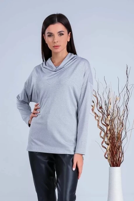Джемпер (кофта) Verita 2260 серый с серебром #1