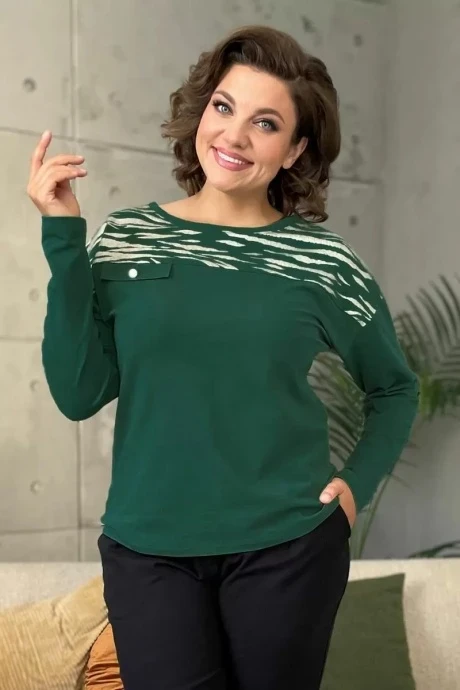 Джемпер (кофта) Rumoda 2135 темно-зеленый #1