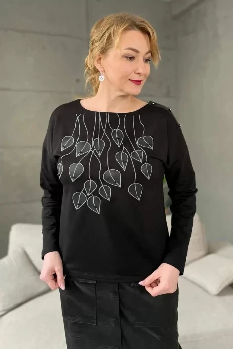 Джемпер (кофта) Rumoda 2162 черный дл. р. #1