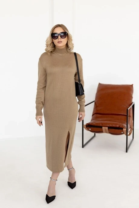 Платье Romgil ТЗ646Ш светло-коричневый #1