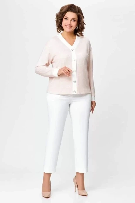 Кардиган Swallow 695 Пастельный бежевый в принт #1