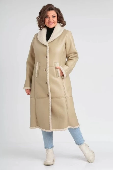 Длинная дубленка Celentano Lite 2046.2 бежевый #1