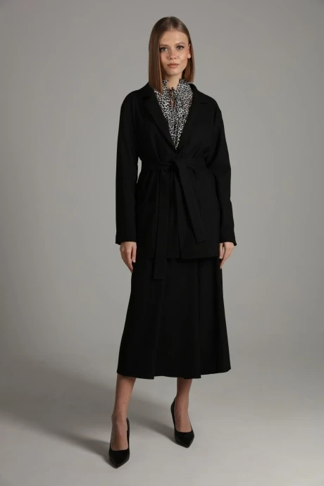 Юбочный костюм NikVa н419-2 чёрный двойка #1