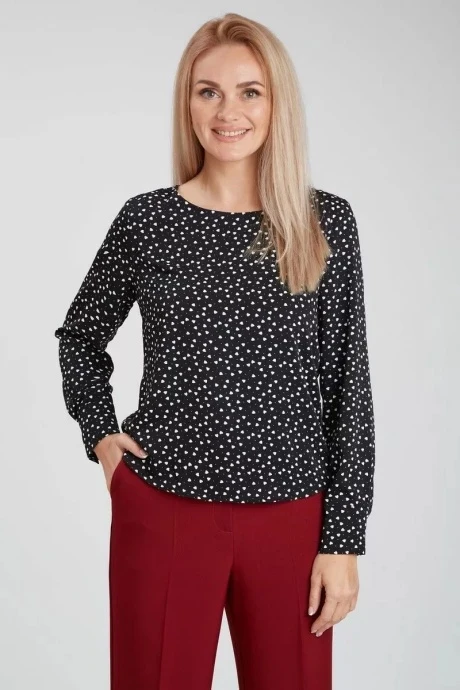 Блузка IVARI 417/1 принт сердечки #1