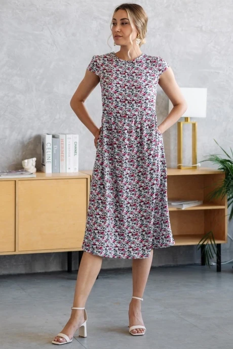 Платье Ivera Collection 1119 Серый/розовый #1