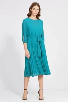 Шифоновое платье Bazalini 4793 бирюза