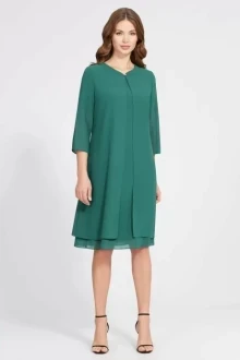 Костюм с платьем Bazalini 4843 изумруд