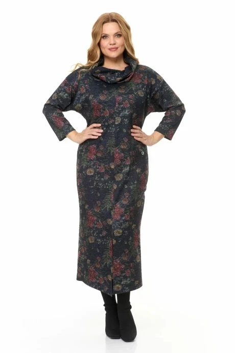 Женское платье Michel Chic 2145 графит, цветы #1