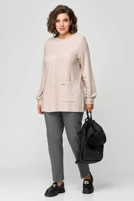 Брючный костюм Danaida 2190 бежевый/ темный серый #1