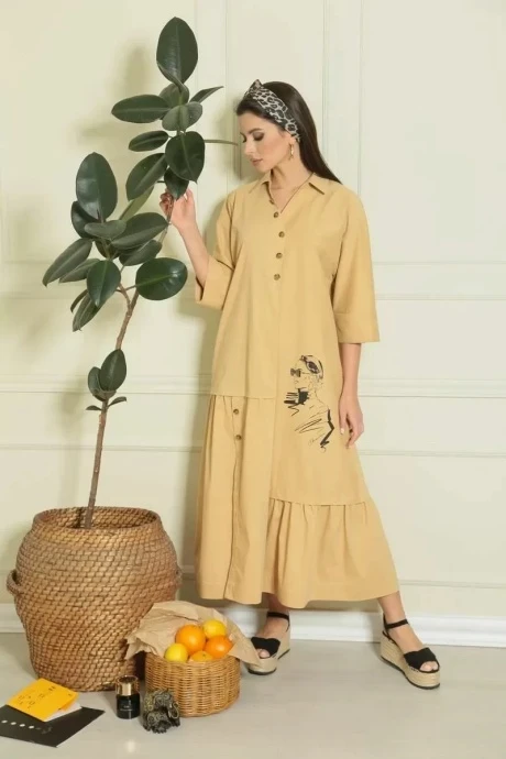 Хлопковое платье с принтом Chumakova 2039 #1