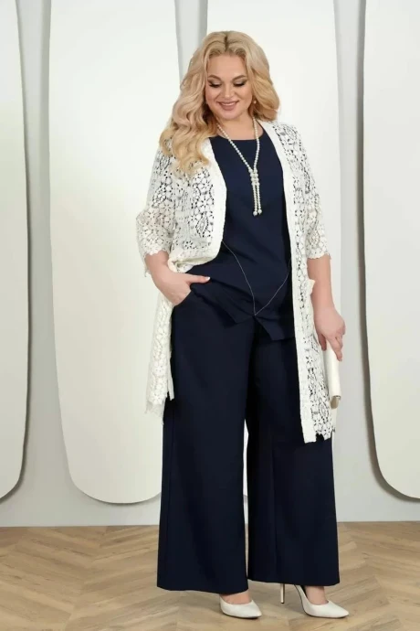 Брючный костюм *Распродажа Нинель Шик 7416 тройка #1
