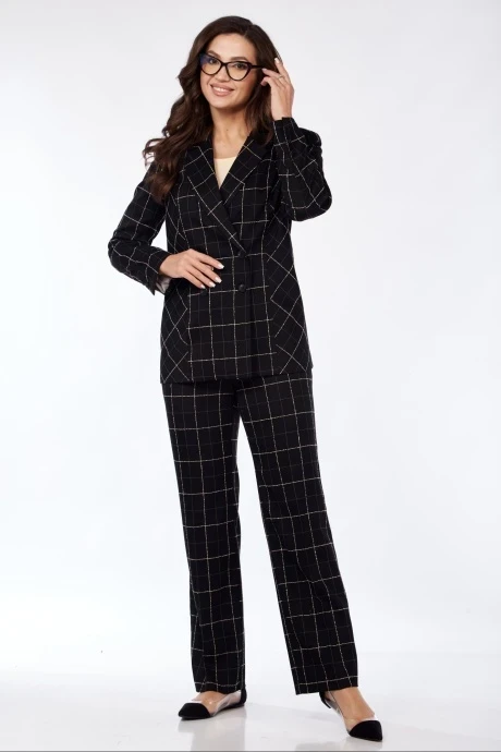 Брючный костюм Vilena Fashion 916 черный двойка #1
