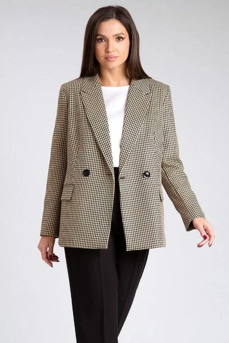 Двубортный жакет (пиджак) IVARI 206 гусиная лапка беж #1