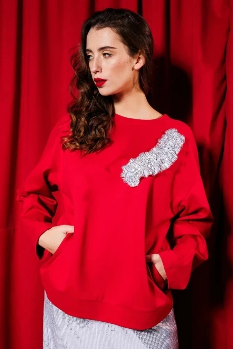 Джемпер (кофта) NikVa н428 алый #1