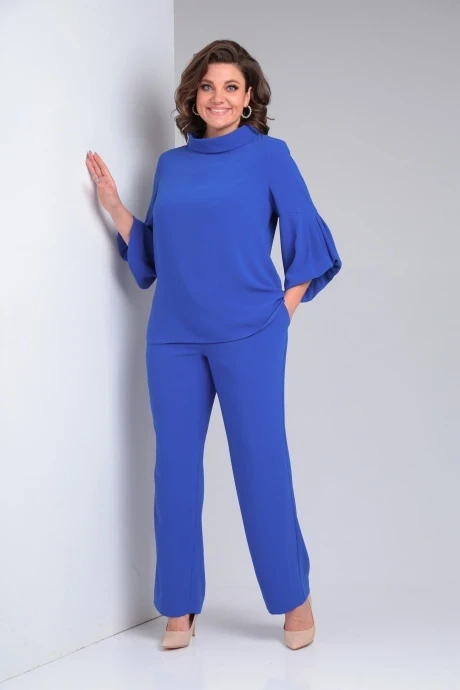 Брючный костюм Vilena Fashion 939 василек двойка #1