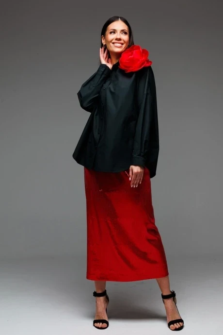 Юбочный костюм Ларс Стиль 854/1 брошь #1