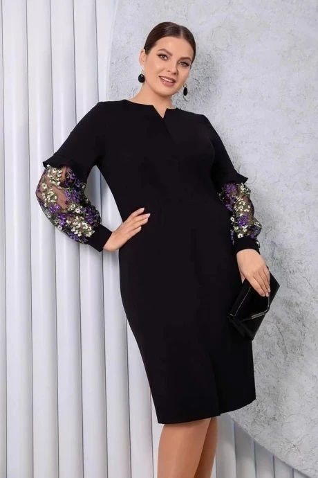 Платье *Распродажа ASV 2566 чёрно-зелёный #1