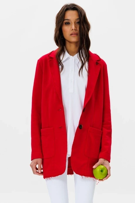 Жакет (пиджак) из хлопка GO F4065/11-02 красный #1