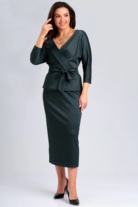 Юбочный костюм Таир-Гранд 5308 изумруд #1