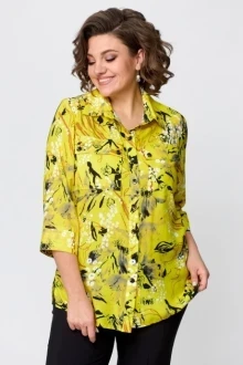 Блузка БелЭльСтиль 408 желто-черный