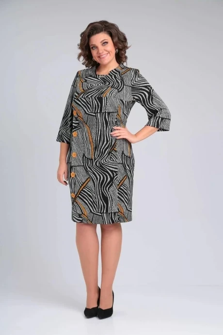 Платье Rishelie 739 горчица #1