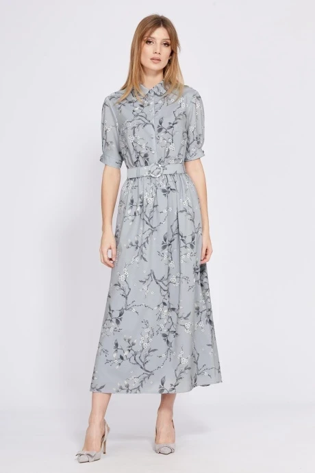 Платье EOLA 2569 серый с принтом #1