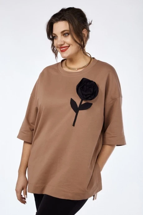 Джемпер (кофта) Jurimex 3059 коричневый, красный, оранжевый #1