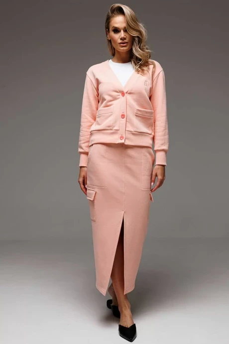 Юбочный костюм GO f7067/07-01 персик #1