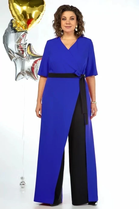 Комбинезон *Распродажа ALANI COLLECTION 2058 василёк с чёрным #1