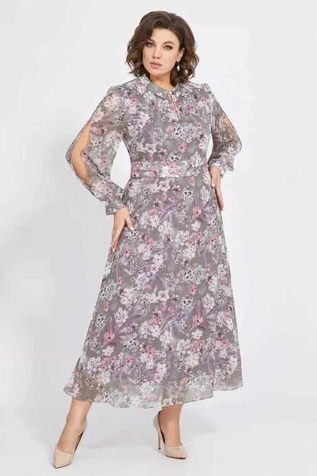 Шифоновое платье Bazalini 4891 розовый #1