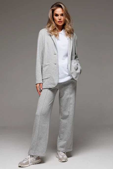 Брючный костюм GO F3065/50-04 серый меланж #1