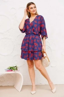 платье из вискозы AmberaStyle 1079к кораллы