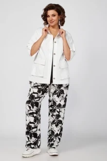 Брючный костюм из хлопка ALGRANDA (Novella Sharm) 3971-1 тройка