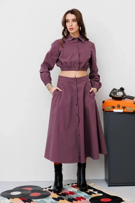 Юбочный костюм NikVa н485-1 сирень двойка #1