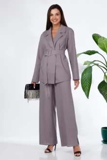 Брючный костюм Anastasia 1019 фиолетовый кварц двойка