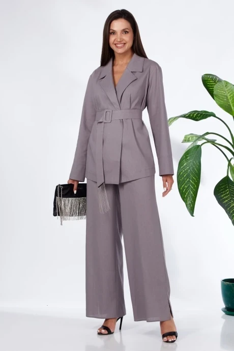 Брючный костюм Anastasia 1019 фиолетовый кварц двойка #1
