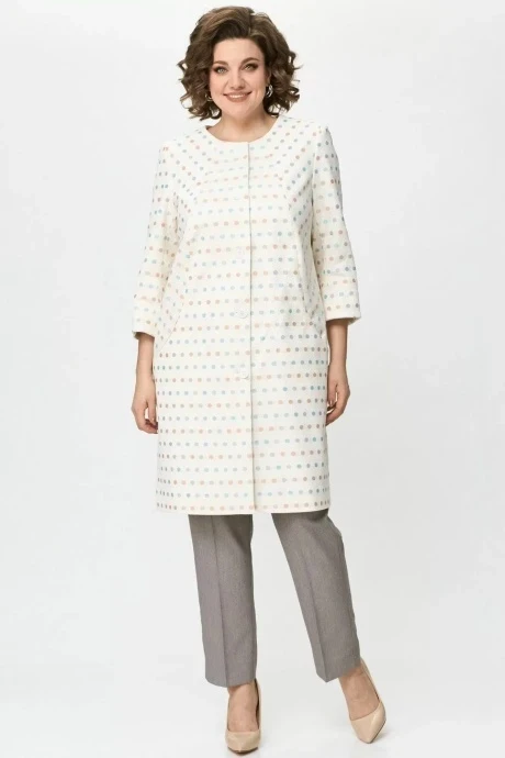 Жакет (кардиган) женский БелЭльСтиль 727 молочный принт #1