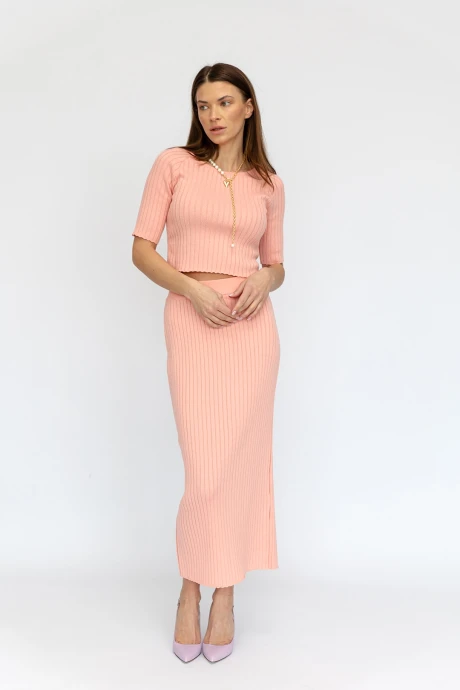 Юбочный костюм Romgil РВ0028-ХЛ2 розовый_персик двойка #1