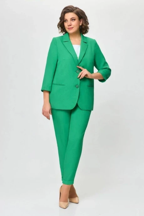 Брючный костюм Дали 3533 зелень двойка #1