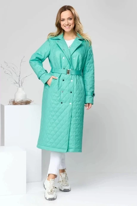 Женский стеганый плащ Romanovich Style 9-2209 бирюза #1