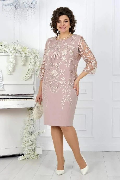 Платье Нинель Шик 5753 темная пудра #1
