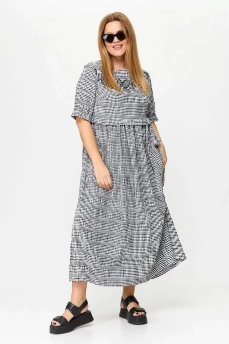 Платье Michel Chic 2132/1 черный, белый (клетка) #1