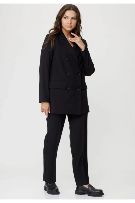 Брючный костюм БелЭльСтиль 848+596 черный однотон #1