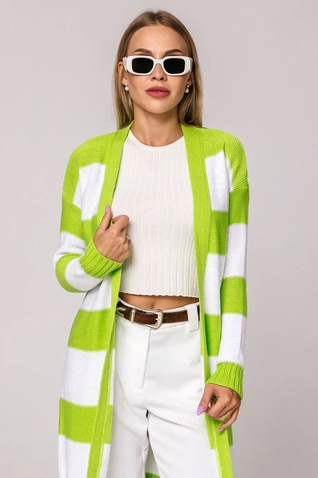 Кардиган Romgil ТЗ715Х салатовый, белый #1