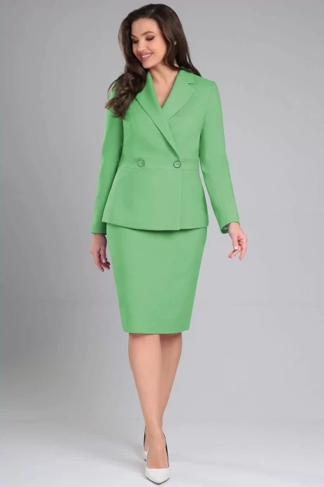 Юбочный костюм LeNata 20397 салатовый двойка #1