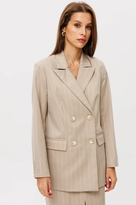 Двубортный жакет (пиджак) в полоску The name 2288 #1