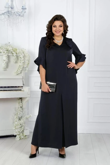 Брючный костюм *Распродажа Нинель Шик 5990 синий двойка #1