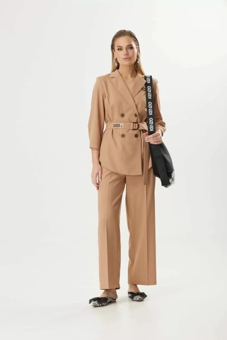 Брючный костюм Твой Имидж 1784 кэмел двойка #1