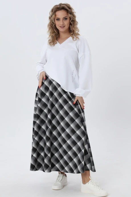 Юбочный костюм Angelina&Сompany 975 черно-белый двойка #1