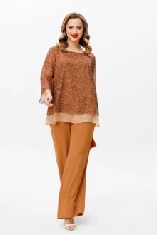 Брючный костюм Anastasia 1099 бежевый двойка